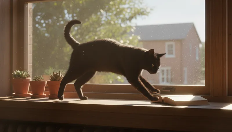 Illustration of blackie: A common name for a black cat or pet.