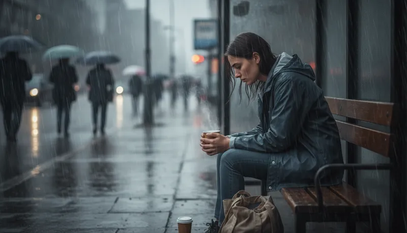 Illustration of rainy: gloomy or melancholic