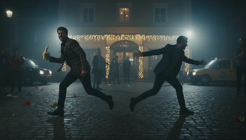 Illustration of make like a banana and split: To leave quickly or suddenly.