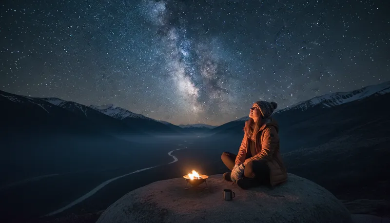 Illustration of heaven: the sky or universe above us