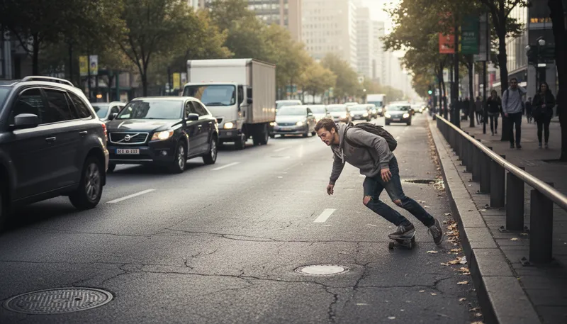 Illustration of dangerously: in a way that poses risk or harm