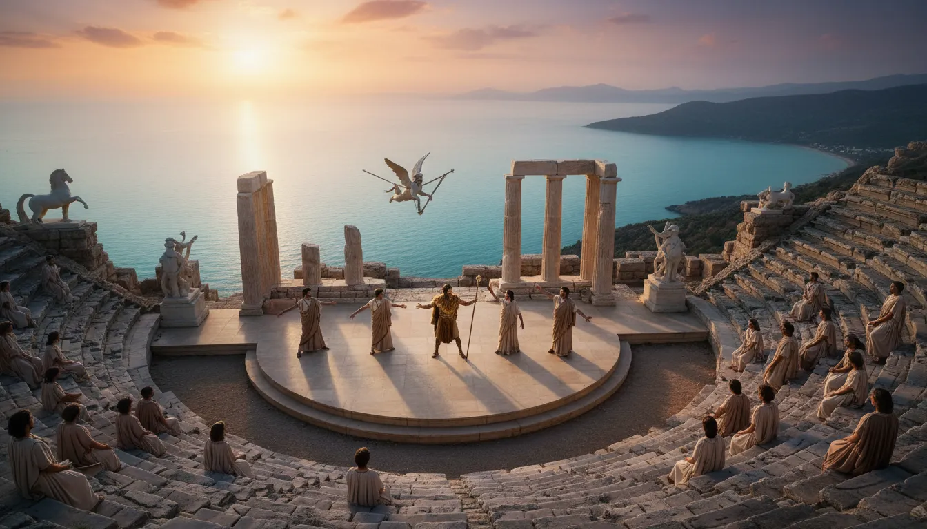 Ilustración de Greeks: people from ancient or modern Greece