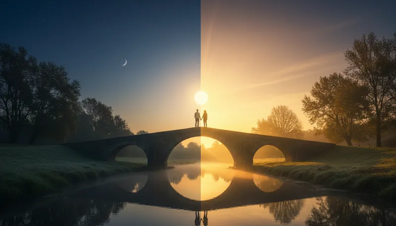 Illustration of equinox: When day and night are equal in length.