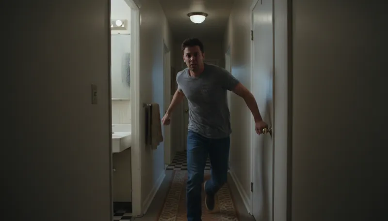 Illustration of squeeze one out: To use the bathroom for a bowel movement.