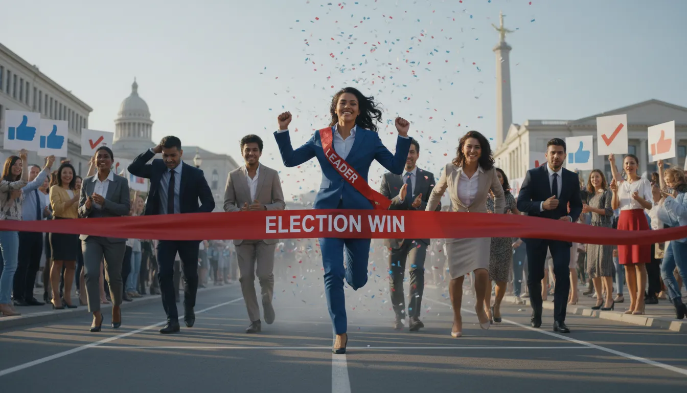 “frontrunner” kelimesinin çizimi: the leading candidate in a race.