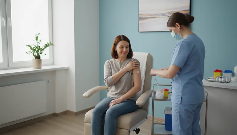 Illustration of shot: an injection of a vaccine or drug