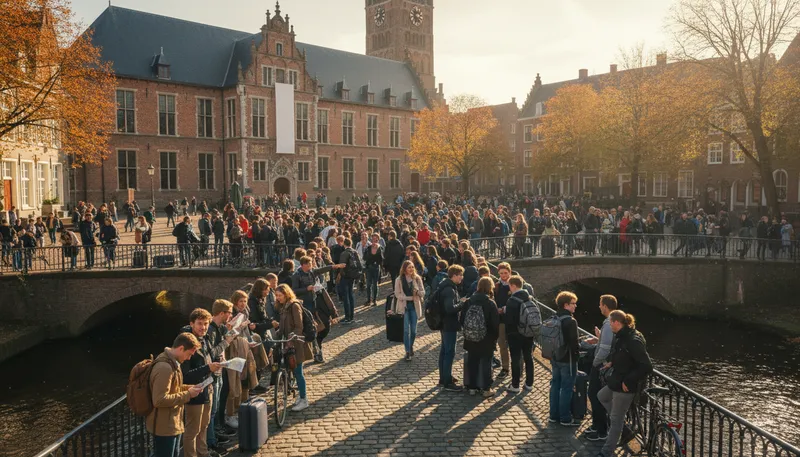 Illustration of groningen: A city in the Netherlands known for its university.