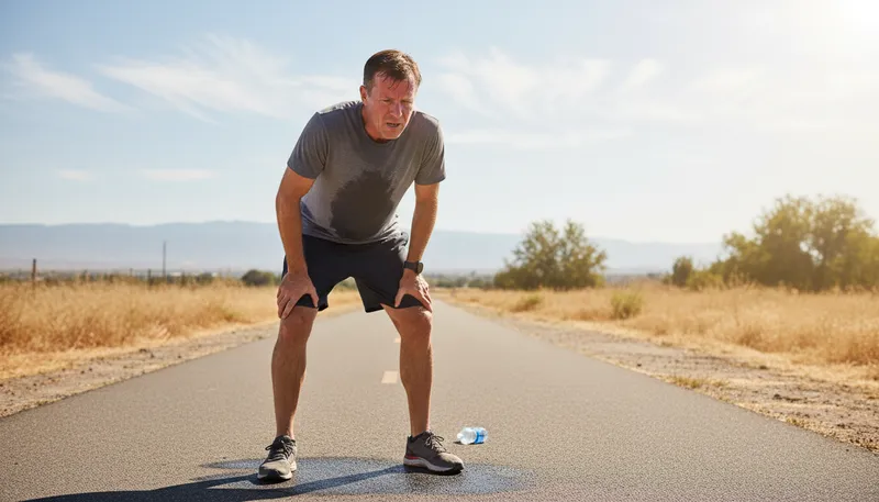 Illustration of sweaty: Covered in sweat; damp from exertion.