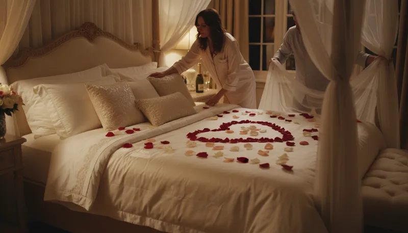 Illustration of marriage bed: the bed shared by married partners