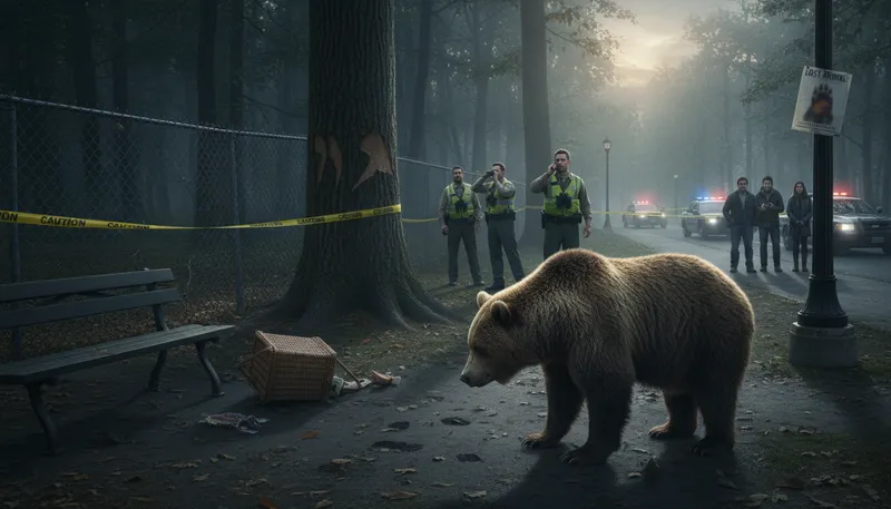 Illustration of on the loose: Escaped or free, often dangerous.