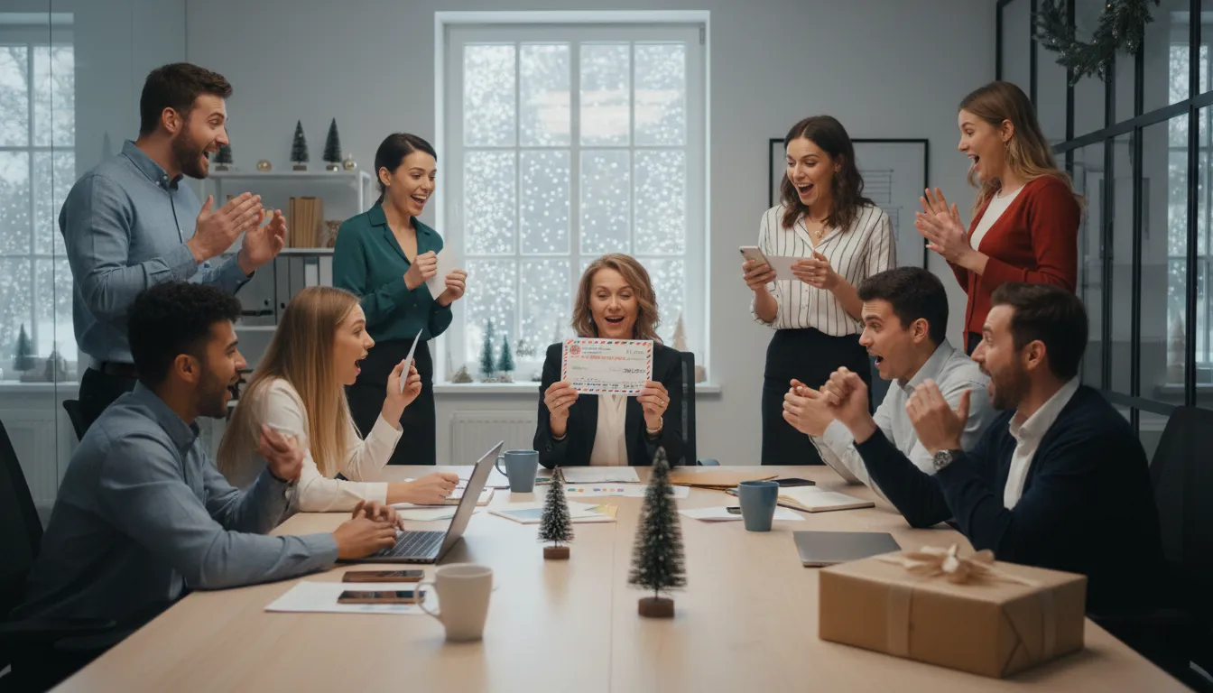 Illustration de Christmas come early : unexpected good luck or surprise