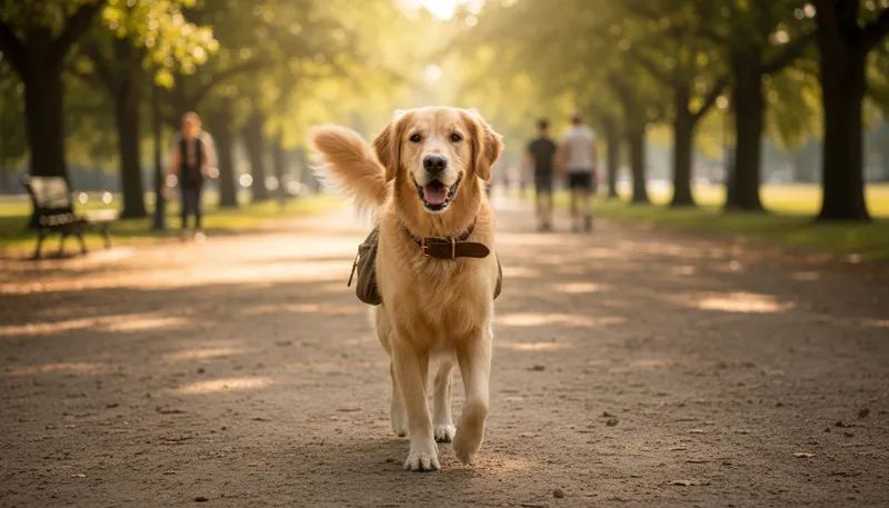 Illustration of in collar: Wearing a collar, often for pets.