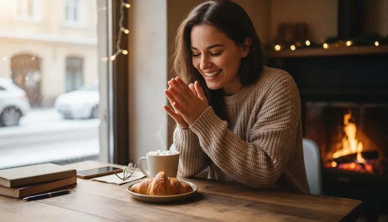 Illustration of rub one's hands together: To express excitement or anticipation.