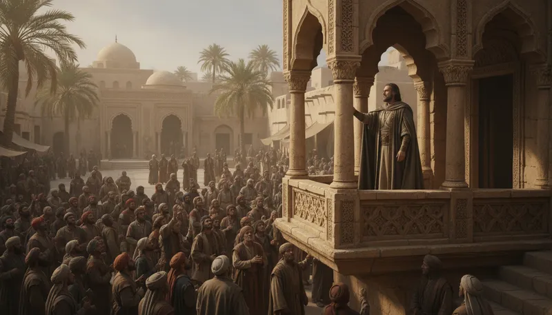 Illustration of caliph: A chief Muslim ruler or leader.