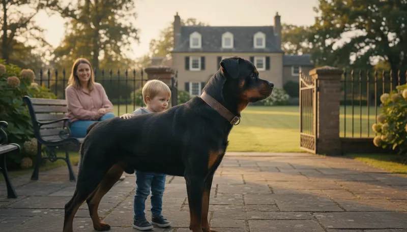 Illustration of rottweiler: A strong, loyal breed of dog.