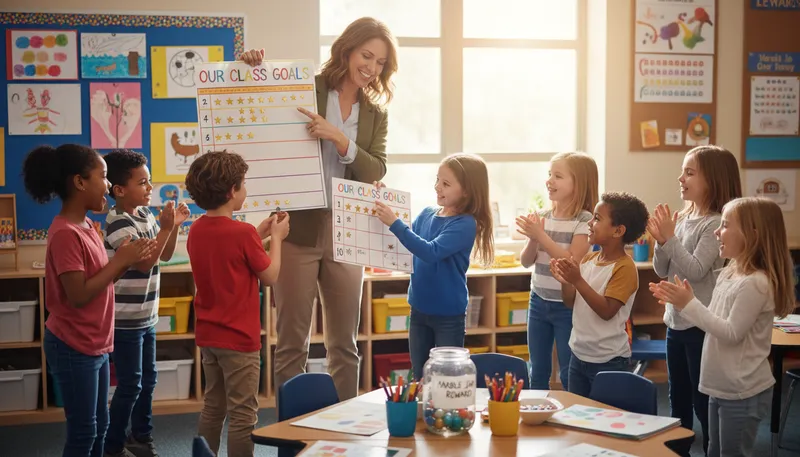 Illustration of reinforcement: Encouraging a behavior through rewards.