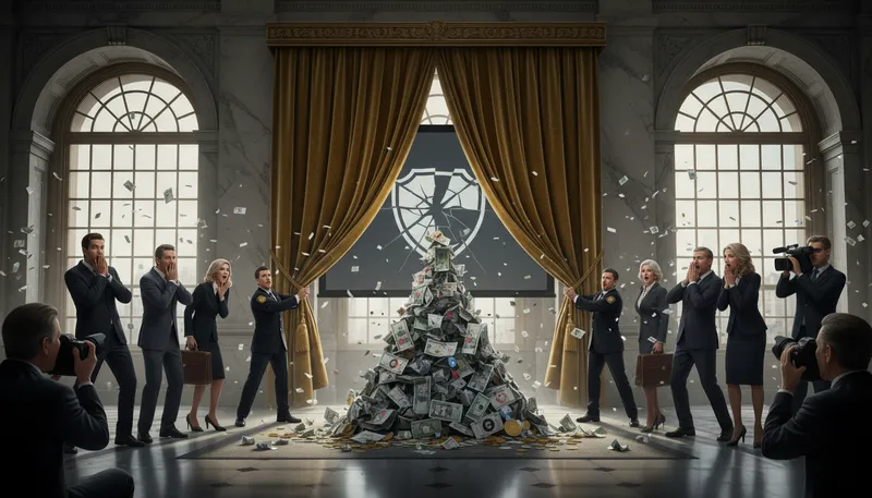Illustration of fraud: deception for personal gain.