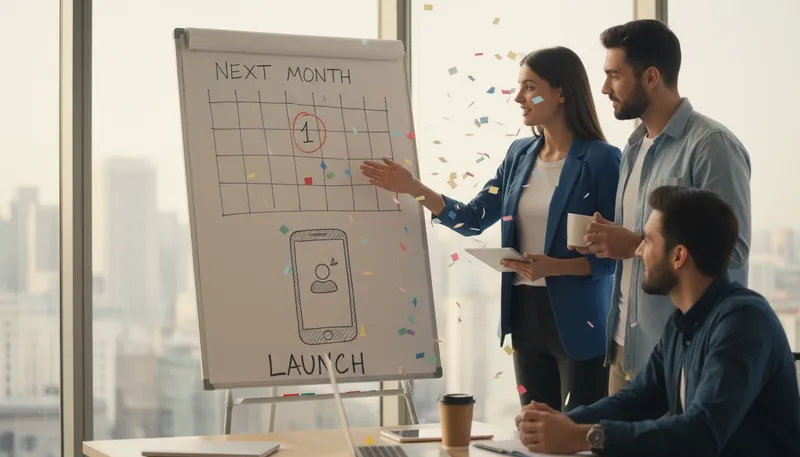 Illustration of launch: to introduce a product or service
