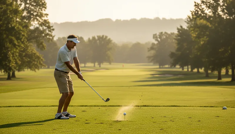 Illustration of golfer: A person who plays golf.