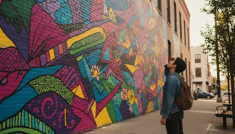 Illustration of passerby: A person who walks by a place.