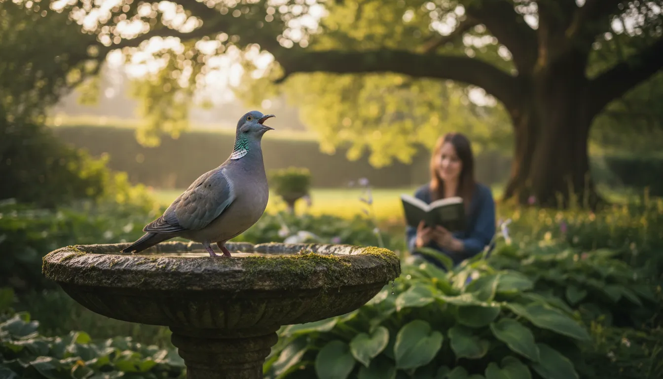 Illustration de coo : Soft sound made by pigeons.