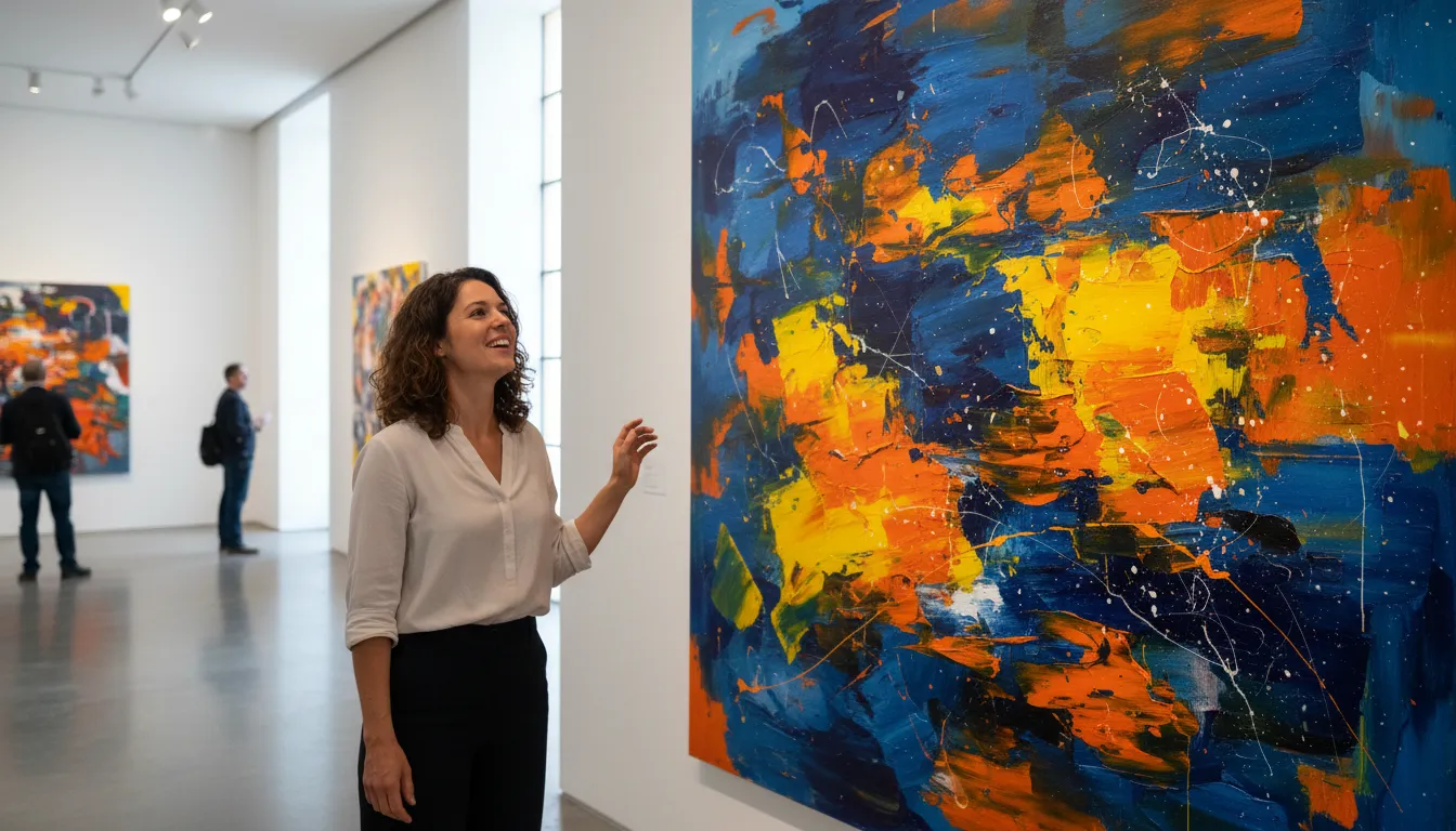 abstract expressionism 일러스트: An art style using bold brushwork instead of realistic images.