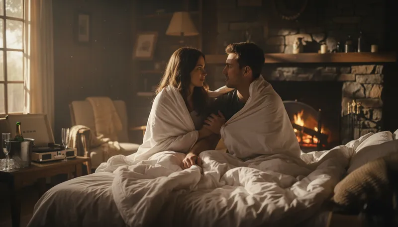 Illustration of lose one's virginity: Engage in sexual intercourse for the first time.