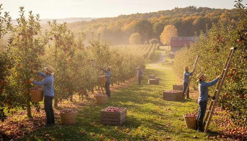 Illustration of harvest: the act of collecting resources or information