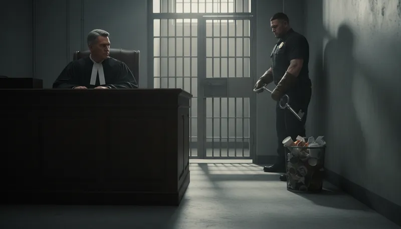 Illustration of lock someone up and throw away the key: to imprison someone indefinitely