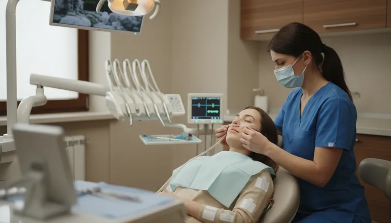 Illustration of sedation: A state of calm or sleep induced medically.