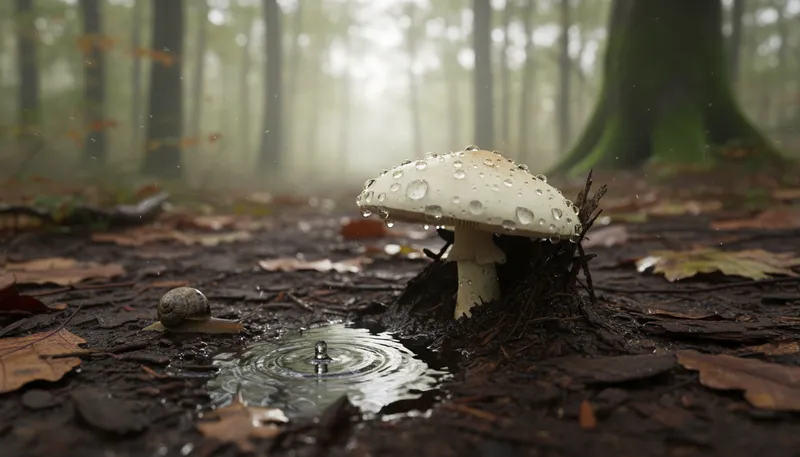 Illustration of mushroom: A fungus that grows above ground.