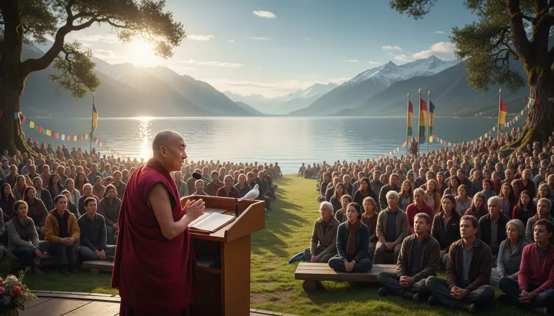 Illustration of dalai: A title for the spiritual leader of Tibetan Buddhism.