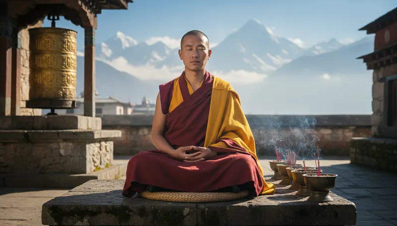 Illustration of tibetan: related to Tibet or its people