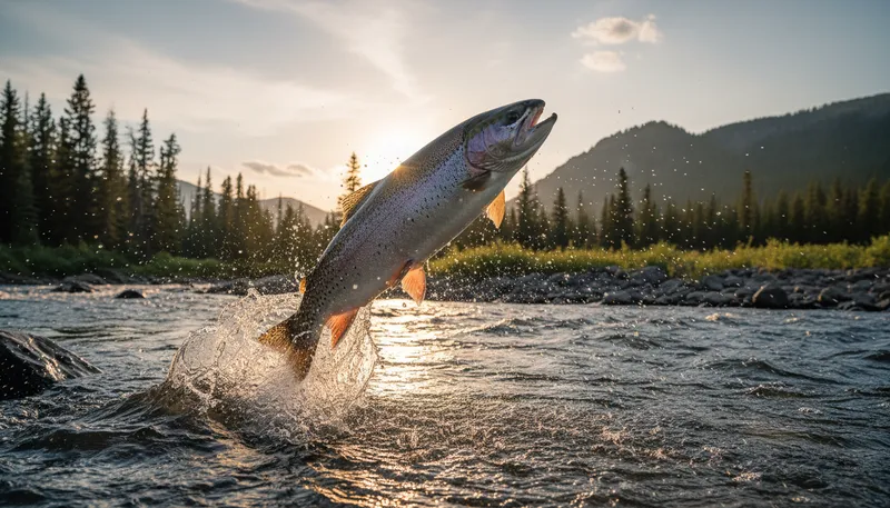 Illustration of cutthroat: a type of trout fish known for aggression