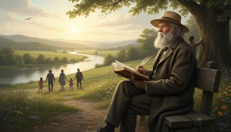 Illustration of whitman: A common last name, often associated with a poet.