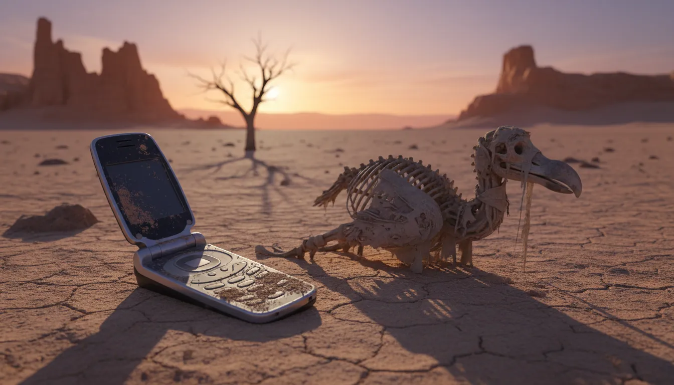 Illustration de go the way of the dodo bird : to disappear completely; become extinct