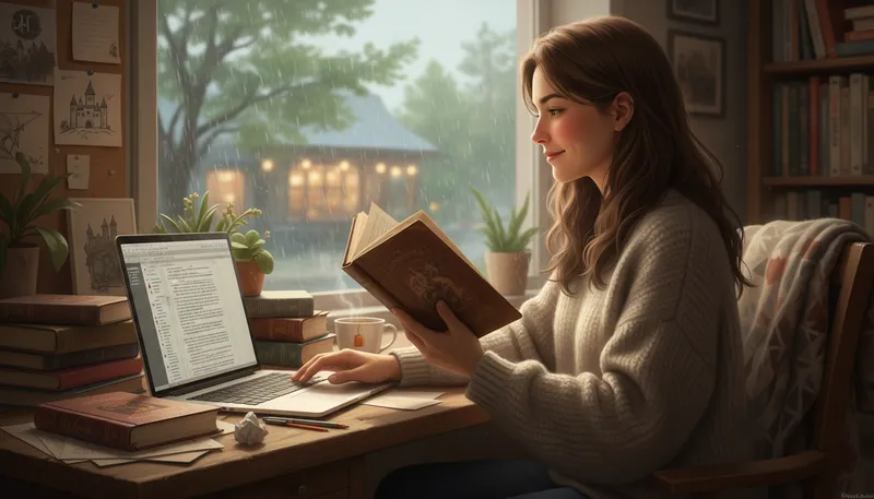 Illustration of fic: Short for fan fiction, a fan-created story.