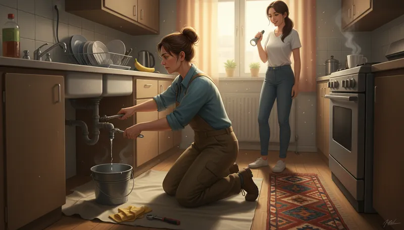Illustration of landlady: A woman who rents out property.