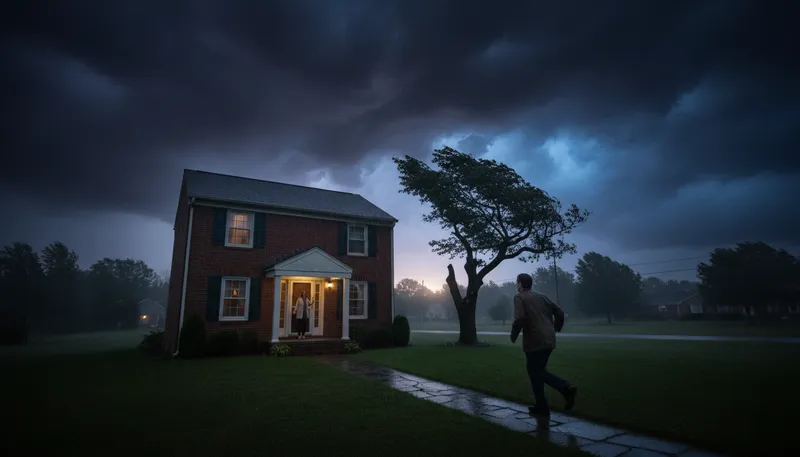 Illustration of black over bill's mother's: A sign of bad weather approaching.