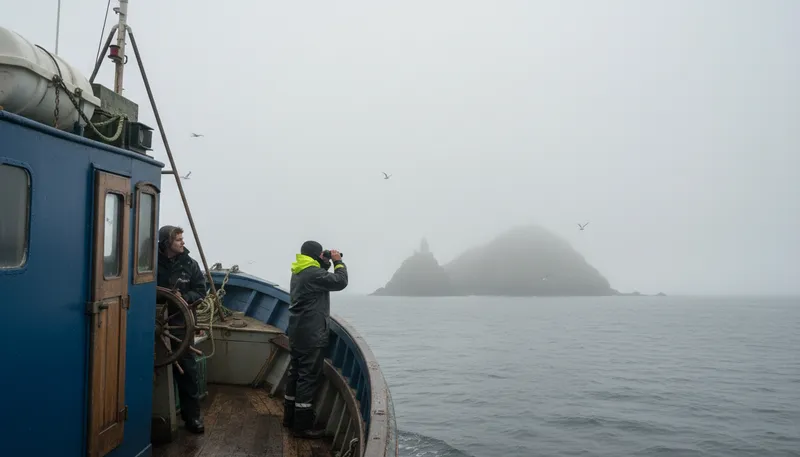 Illustration of lundy: A small island in the Bristol Channel.
