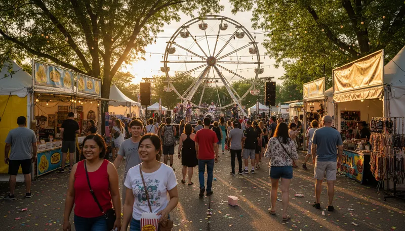Illustration of elkhart: A city in Indiana known for music and festivals.