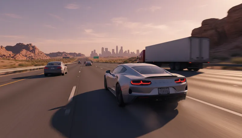 Illustration of expressway: A major road designed for fast traffic.
