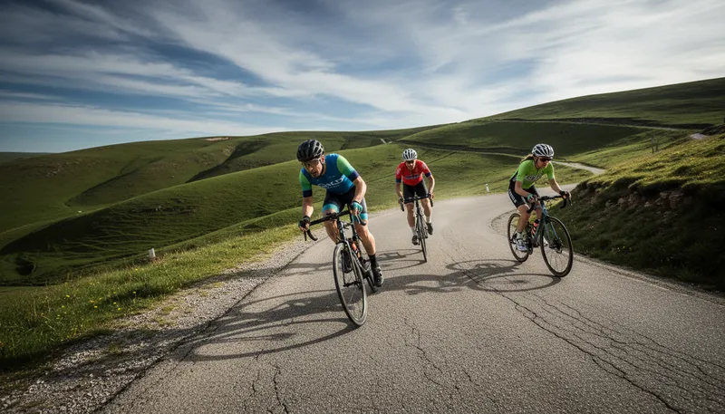Illustration of hilly: Having many hills.