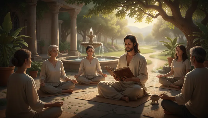 Illustration of gita: A sacred Hindu text.