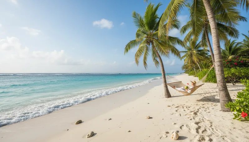Illustration of paradise: A perfect place of happiness.