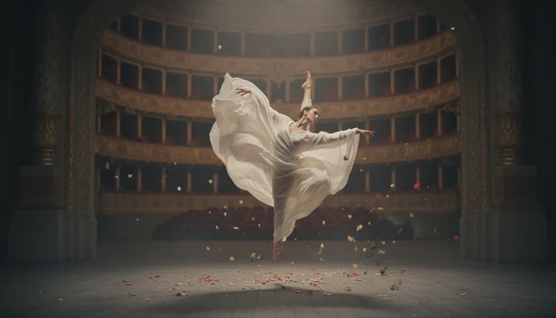 Illustration of poetry in motion: graceful movement that looks beautiful