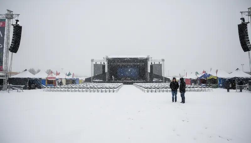 Illustration of snow out: cancel due to snow or bad weather.