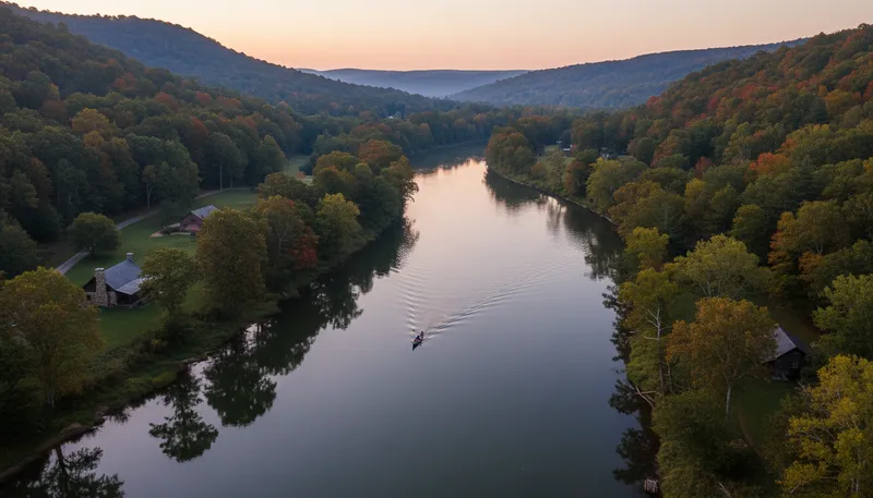 Illustration of shenandoah: A river and valley in Virginia.