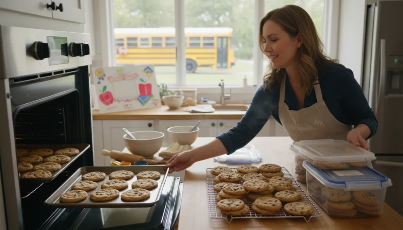 Illustration of homemaker: A person who manages a household.