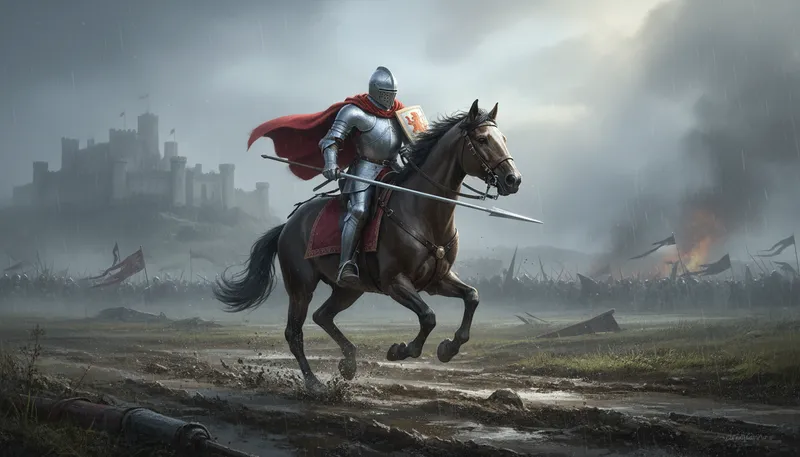 Illustration of valiant: Showing courage or determination.